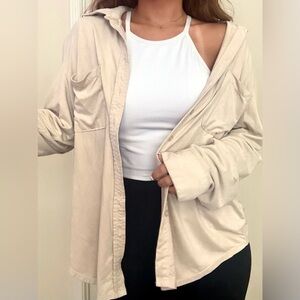 Women's Cream Suede Jacket